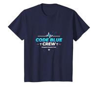Emergency Nurse Code Blue Crew Response Team Gift T-Shirt, Kids, Navy, 12 Years