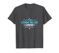 Emergency Nurse Code Blue Crew Response Team Gift T-Shirt, Men, Dark Heather Grey, 4XL