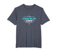 Emergency Nurse Code Blue Crew Response Team Gift T-Shirt, Men's Big and Tall, Heather Blue, 2X Tall