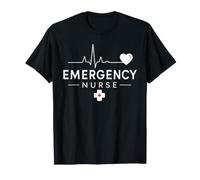Emergency Nurse Heartbeat Medical Design T-Shirt