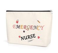 Emergency Nurse Makeup Bag Emergency Medical Nursing Graduation Gifts Cosmetic Bag Nurse Practitioner Gifts for Women Thank You Gift for Nurses Travel Pouch