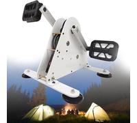Emergency Pedal Generator, 100W Manual Crank Generator, Spin Bike Dual Output DC 1-35V, Portable Power for Outdoor Camping