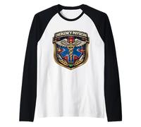 Emergency Physician Emergentologist ER Doctor Medicine MD Raglan Baseball Tee