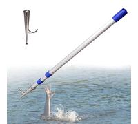 Emergency Pool Safety Pole, Aluminum Telescoping Safe Hook, Multiuse Safety Pole, Adjustable Boat Hook, Suitable for Boating Pool Safety and Emergency Drowning Prevention(2m)