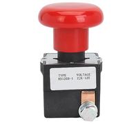 Emergency Push Button Switch DC80V, Reliable Emergency Stop Switch Replacement for Electric Stacker Forklift Pallet Car, Latching Emergency Shut Off Switch with Metal Ho (125A)