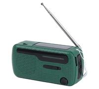 emergency radio|Hand Crank Radio, Portable Am Fm Weather with Solar Charging & LED Flashlight for Walking Camping Outdoor - Green