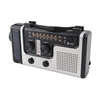 Emergency Radio LED Hand Crank with 1200 mAh Rechargeable Battery, Portable AM/FM/SW Band Wind Up Dynamo, Solar Dynamo Outdoor Emergency Radio with Portable Flashlight Torch