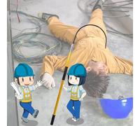 Emergency Rescue Hook, Insulated Handle Life-Saving Pole for Electrical Work, High-Voltage Protection Against Electric Shocks, 1 m Length