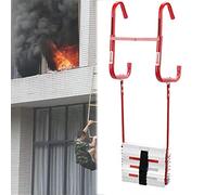 Emergency Rescue Ladder 2-6 Flame Resistant Safety Rope Ladder, Retractable with Anti-Slip Rungs, Fast to Deploy, for Adults Indoor or Outdoor Window Exit,24FT/7.5M
