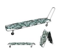 Emergency Rescue Medical Stretcher, Aluminum Alloy Portable Folding Transport for Hospitals, Stadiums, and Ambulances, 4 Wheel Design