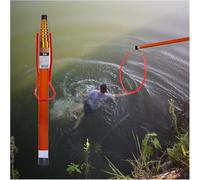 Emergency Rescue Pole for Swimming Pools, Extensible Safety Hook 1.2-6.5m (4.9ft-21.3ft), Ideal for Oceanarium Swim Clubs, Lifesaving Rod for Floating Objects & Struggling Swimmers, 1 Pack