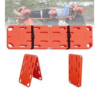 Emergency Rescue Spine Board, Foldable Scoop Stretcher for Patient Transport, High Weight Capacity with Seat Belt, Ideal for Water Floating and Life-Saving Scenarios