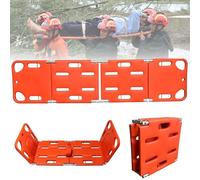 Emergency Rescue Spine Board, Foldable Scoop Stretcher for Patient Transport, High Weight Capacity with Seat Belt, Ideal for Water Floating and Life-Saving Scenarios