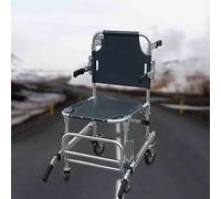 Emergency Rescue Stretcher, Ambulance Firefighter Evacuation Stair Chair with 2 Support Feet and 2 Guide Wheels Easy to Transfer on The Ground(B)