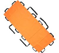 Emergency Rescue Stretcher, Folding Stretcher Simple Portable Transport Unit Carrying Bag, Patient Transfer Sheet Transport Stretcher With 12 Handles For Home Emergency Work(Orange,Without shoulder st