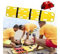 Emergency Rescue Stretcher with CPR Board for Lifeguards, Floating Stretcher for Swimming Pools, First Aid Spine Transfer Board with Seat Belt & Head Support(Yellow)