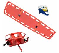 Emergency Rescue Stretcher with Head Immobilizer and Neck Brace, Durable Plastic Life Board for First Aid and Medical Lifesaving in Hospitals, Clinics, and Swimming Pools