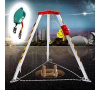Emergency Rescue Tripod 1200/1800/2600 lbs Aluminum Lifting Device with 20/30m Winch Compact Tripod Kit for Confined Spaces HeavyDuty Rescue Equipment.