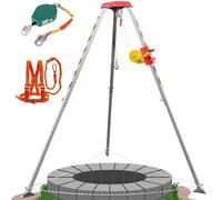 Emergency Rescue Tripod,Confined Space Rescue Tripod Kit with Fall Protection, Anti-Dropping Device, 1200 LBS Capacity, Ideal for Emergency Sewer Rescue and Safety Operations