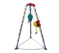 Emergency Rescue Tripod,Fire Rescue Tripod with 1800lbs Winch & Fall Arrester - Aluminum Emergency Rescue System for Confined Spaces, Heavy-Duty Tripod for Sewer & Industrial Use