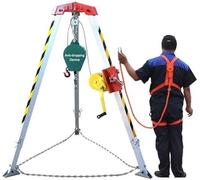 Emergency Rescue Tripod Kit - Heavy-Duty 1800lbs Winch with Safety Belt for Confined Space & Underground Pipe Rescue, Portable Emergency Equipment for First Responders