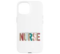 Emergency Room Nurse Leopard Block Letters Case for iPhone 15