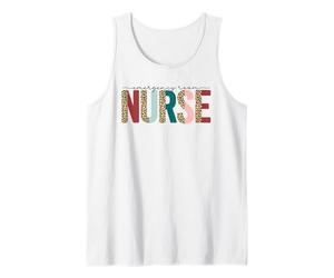 Emergency Room Nurse Leopard Block Letters Tank Top
