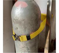 Emergency Room Wall-Mounted Gas Cylinder Storage Rack, Lightweight Cylinder Tank Rack with Adjustable Straps(Yellow,9.4 inches(2 pc))