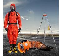 Emergency Safety Kit with Tripod WinchAdjustable Aluminum Rescue Equipment for Confined Spaces & Deep Wells Fire Safety Gear & Fall ProtectionEssential Emergency Tools