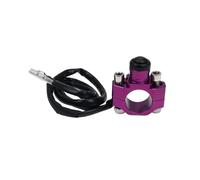Emergency Safety Response Design | Universal CNC Start Kill Switch for Motorcycle for Dirt Bike for ATV, 22mm Handlebar Engine ON OFF Button with Rubber Sealed Cover for Off-Road Adventure(Purple)