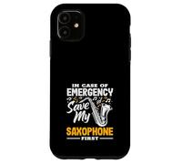 Emergency Save My Saxophone First Funny Saxophonist Case for iPhone 11