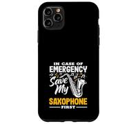 Emergency Save My Saxophone First Funny Saxophonist Case for iPhone 11 Pro Max