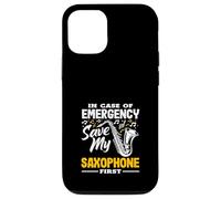 Emergency Save My Saxophone First Funny Saxophonist Case for iPhone 12/12 Pro