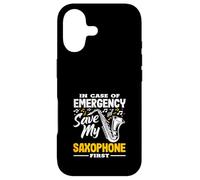 Emergency Save My Saxophone First Funny Saxophonist Case for iPhone 17
