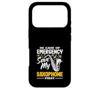 Emergency Save My Saxophone First Funny Saxophonist Case for iPhone 17 Pro