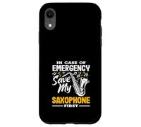Emergency Save My Saxophone First Funny Saxophonist Case for iPhone XR