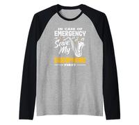 Emergency Save My Saxophone First Funny Saxophonist Raglan Baseball Tee