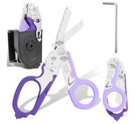 Emergency Scissors, Trauma Scissors, Multitool Rescue Scissors with 6 Practical Functions, Foldable Scissors Pliers with Holster, Tactical Folding Pliers for Outdoor Camping Rescue Tools