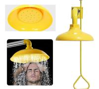 Emergency Shower and Eye Wash Station, Wall Mounted Stainless Steel with ABS Anti-corrosion Coating, Large Shower Holes for Chemical Plants, Factories, Schools, and Laboratories