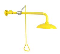 Emergency Shower Spray Head, Wall Mounted Emergency Eyewash Station Face Washer, Large Shower Nozzle, 304 Stainless Steel+ ABS Coating, Horizontal Mounted, for Factory/Lab/Building Industries