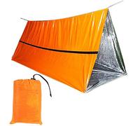 Emergency Sleeping Bag for Camping & Travel, Survival Gear with Orange PE Emergency Tent, High Performance Outdoor Adventure Essential