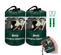 Emergency Sleeping Bag Survival Bag, Cymuber Portable Waterproof Thermal Bivy Sacks Tac Bivvy Bags,Camping Mylar Sleeping Bag Survival Gear Emergency Blankets Survival Shelter