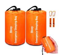 Emergency Sleeping Bag Survival Bag, Cymuber Portable Waterproof Thermal Bivy Sacks Tac Bivvy Bags,Camping Mylar Sleeping Bag Survival Gear Emergency Blankets Survival Shelter