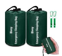 Emergency Sleeping Bag Survival Bag, Cymuber Portable Waterproof Thermal Bivy Sacks Tac Bivvy Bags,Camping Mylar Sleeping Bag Survival Gear Emergency Blankets Survival Shelter