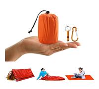 Emergency Sleeping Bag Survival Sleeping Bag Emergency Tent Hiking Bivvy Bag with Survival Whistle Lightweight Waterproof Thermal Emergency Shelter PE tear resistant material Outdoor Camping Hiking