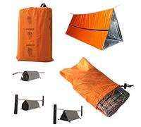 Emergency Sleeping Bag - Survival Tent with High Performance Orange PE for Camping, Travel, and Survival