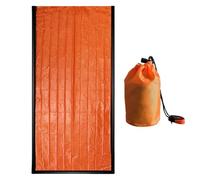 Emergency Sleeping Bag Waterproof Emergency Blanket Survival Sleeping Bag Survival Gear for Camping Hiking Outdoor Adventure (orange with storage bag)