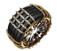 Emergency snow chains manganese steel anti-skid chains for cars and SUVs, nine-square anti-skid safety chains for ice, snow, mud and sand roads Small (suitable for tires 165-205) 12pcs