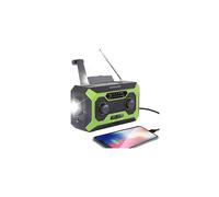 Emergency Solar Radio, Survival Hand Crank Dynamo Wind Up AM FM Weather Radio Portable with Bright Flashlight Kit, SOS Alarm, Reading Lamp, Headp