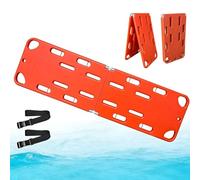 Emergency Spine Board Stretcher, Foldable Backboard for First Aid, 350lbs Capacity, Water Floating Rescue Board with Safety Belt, Ideal for Medical Transport